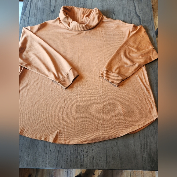 St. John's Bay Orange Cowl Neck Sweater. - Picture 3 of 6